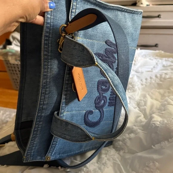 Coach Denim Blue Tote Bag - Picture 5 of 15